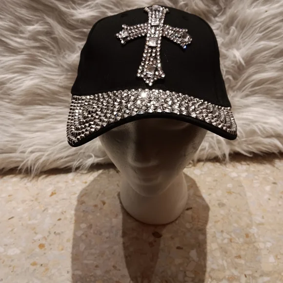 handbag express | Accessories | Black Rhinestone Cross  display picture 1